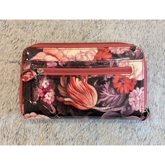 Vtg Safekeeper Zip Around Wallet Organizer Pink Floral Checkbook Picture Windows - Picture 5 of 12